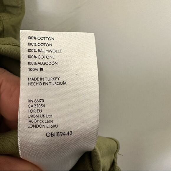 New Anthropologie Top Green Shoulder Padded T-shirt Sleeveless Crew Round Neck L - Picture 8 of 10